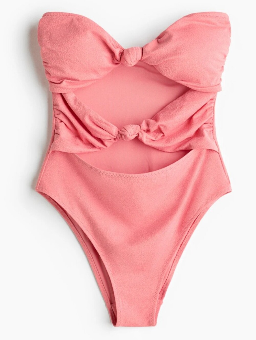 H&M Pink Knotted One-Piece Swim Sz L